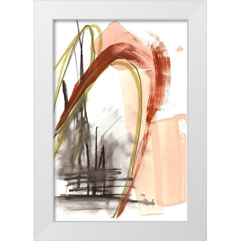 Scraped I White Modern Wood Framed Art Print by Goldberger, Jennifer