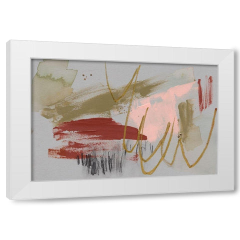 Scribbles and Paint I White Modern Wood Framed Art Print by Goldberger, Jennifer