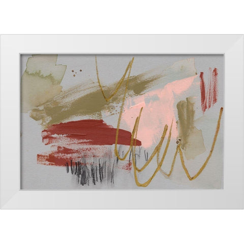 Scribbles and Paint I White Modern Wood Framed Art Print by Goldberger, Jennifer