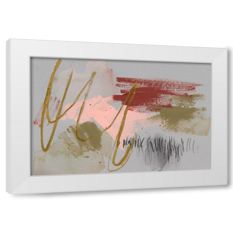 Scribbles and Paint II White Modern Wood Framed Art Print by Goldberger, Jennifer