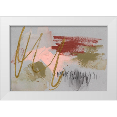 Scribbles and Paint II White Modern Wood Framed Art Print by Goldberger, Jennifer