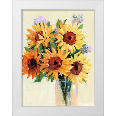 Fresh Cut Flowers I White Modern Wood Framed Art Print by OToole, Tim