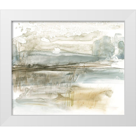 Stark Neutral Landscape I White Modern Wood Framed Art Print by Goldberger, Jennifer