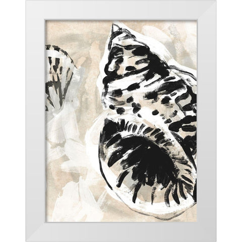 Sea Scumble IV White Modern Wood Framed Art Print by Vess, June Erica