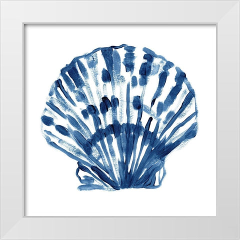 Beach Brushwork I White Modern Wood Framed Art Print by Vess, June Erica