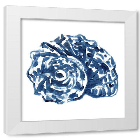 Beach Brushwork II White Modern Wood Framed Art Print by Vess, June Erica