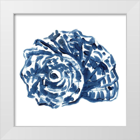 Beach Brushwork II White Modern Wood Framed Art Print by Vess, June Erica