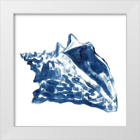 Beach Brushwork III White Modern Wood Framed Art Print by Vess, June Erica