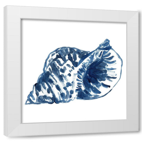 Beach Brushwork IV White Modern Wood Framed Art Print by Vess, June Erica