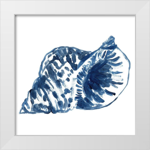 Beach Brushwork IV White Modern Wood Framed Art Print by Vess, June Erica