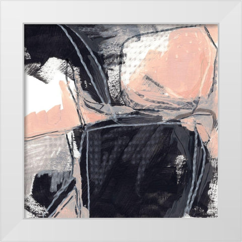 Indicator III White Modern Wood Framed Art Print by Vess, June Erica