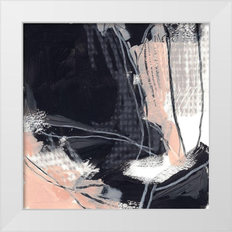 Indicator IV White Modern Wood Framed Art Print by Vess, June Erica