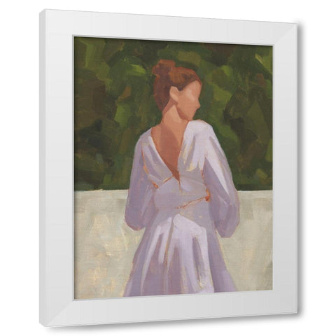 In the Garden II White Modern Wood Framed Art Print by Green, Jacob