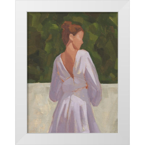 In the Garden II White Modern Wood Framed Art Print by Green, Jacob