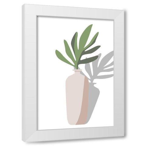 Vase and Stem VI White Modern Wood Framed Art Print by Wang, Melissa