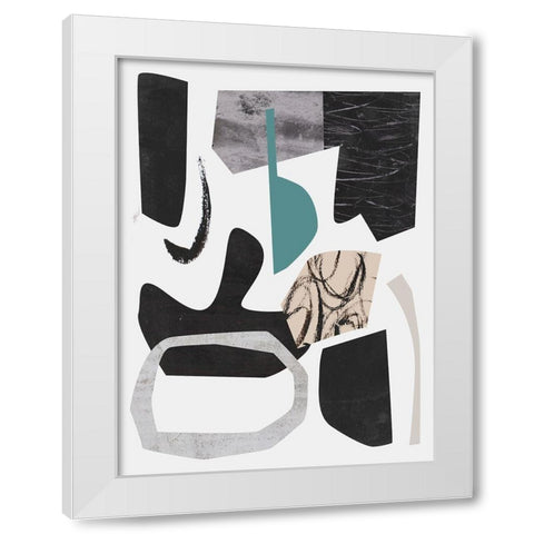 Underground Shapes I White Modern Wood Framed Art Print by Wang, Melissa