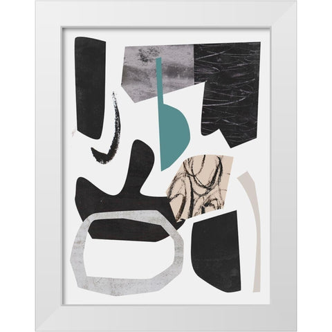 Underground Shapes I White Modern Wood Framed Art Print by Wang, Melissa