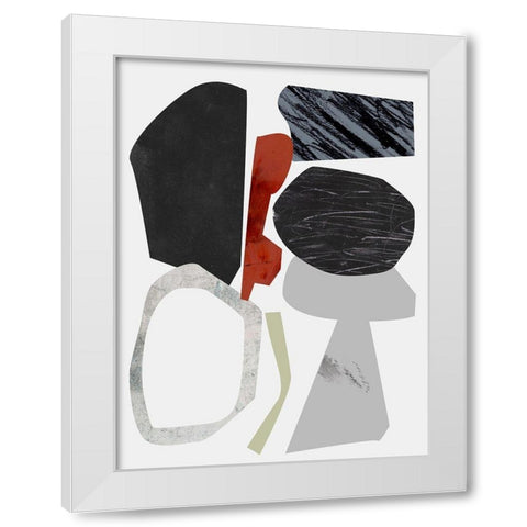 Underground Shapes II White Modern Wood Framed Art Print by Wang, Melissa