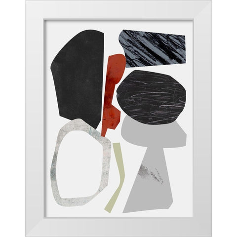 Underground Shapes II White Modern Wood Framed Art Print by Wang, Melissa