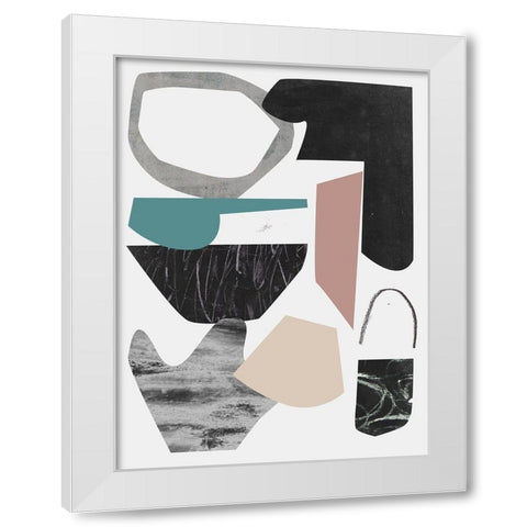 Underground Shapes III White Modern Wood Framed Art Print by Wang, Melissa