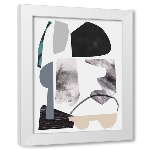 Underground Shapes VII White Modern Wood Framed Art Print by Wang, Melissa