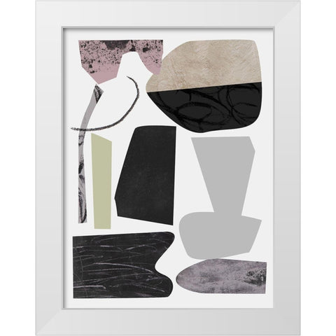 Underground Shapes VIII White Modern Wood Framed Art Print by Wang, Melissa