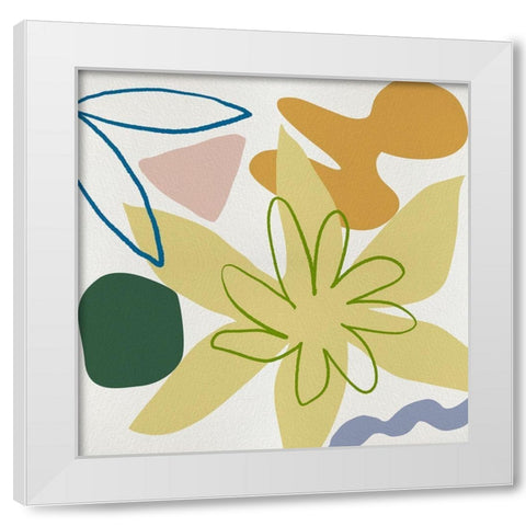 Flower Petals I White Modern Wood Framed Art Print by Wang, Melissa