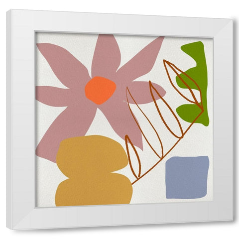 Flower Petals II White Modern Wood Framed Art Print by Wang, Melissa