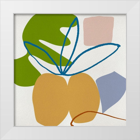 Flower Petals IV White Modern Wood Framed Art Print by Wang, Melissa