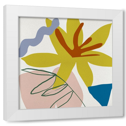 Flower Petals V White Modern Wood Framed Art Print by Wang, Melissa