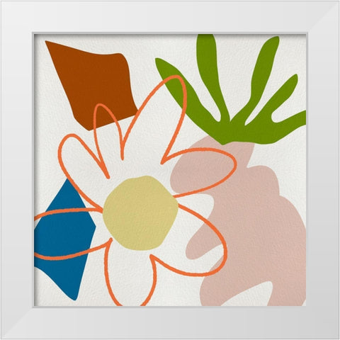 Flower Petals VI White Modern Wood Framed Art Print by Wang, Melissa