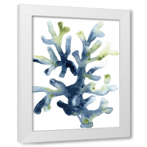 Liquid Coral I White Modern Wood Framed Art Print by Vess, June Erica