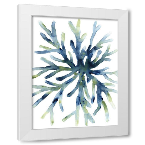 Liquid Coral II White Modern Wood Framed Art Print by Vess, June Erica