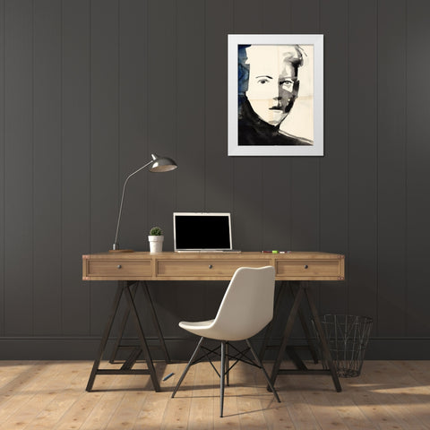 Tildas Gaze III White Modern Wood Framed Art Print by Parker, Jennifer Paxton