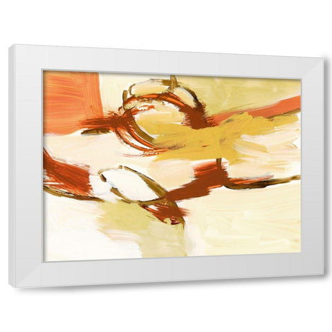 Saffron and Sienna II White Modern Wood Framed Art Print by Barnes, Victoria