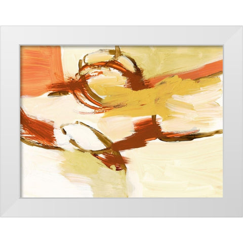 Saffron and Sienna II White Modern Wood Framed Art Print by Barnes, Victoria