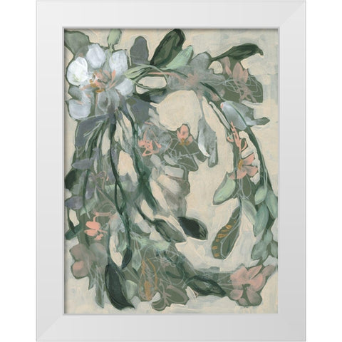 Cascading Bouquet I White Modern Wood Framed Art Print by Goldberger, Jennifer