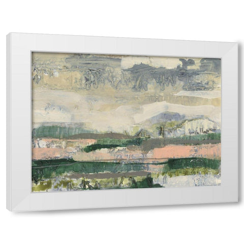 Textured Horizon I White Modern Wood Framed Art Print by Goldberger, Jennifer