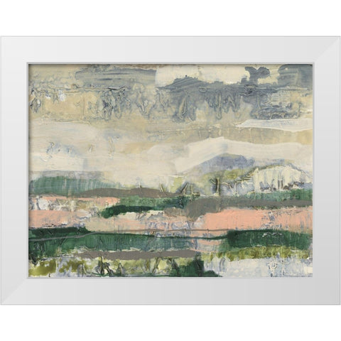 Textured Horizon I White Modern Wood Framed Art Print by Goldberger, Jennifer