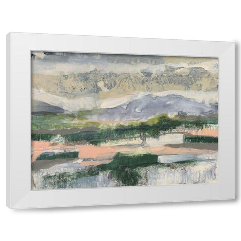 Textured Horizon II White Modern Wood Framed Art Print by Goldberger, Jennifer