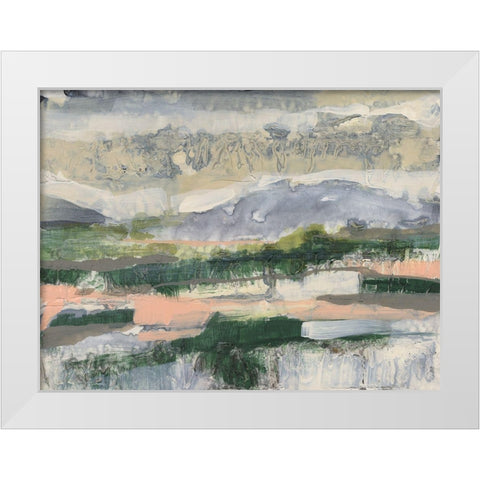 Textured Horizon II White Modern Wood Framed Art Print by Goldberger, Jennifer