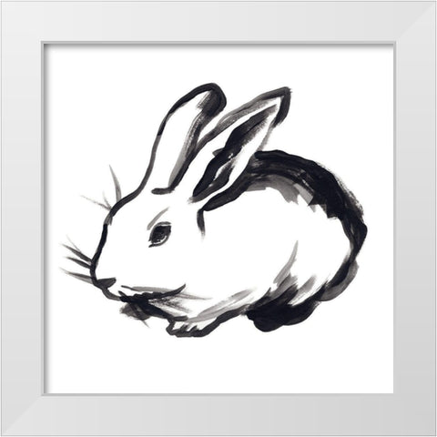Winter Rabbit II White Modern Wood Framed Art Print by Vess, June Erica