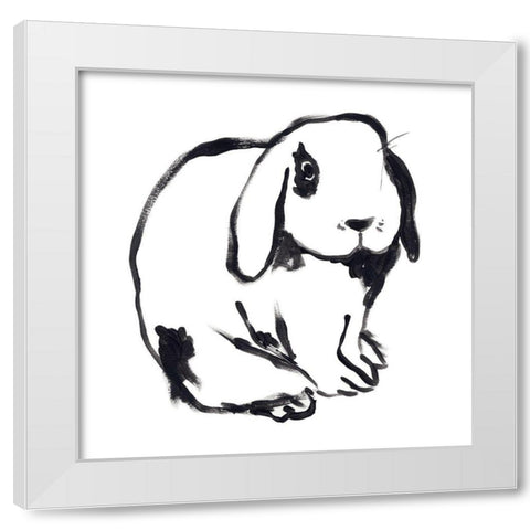 Winter Rabbit III White Modern Wood Framed Art Print by Vess, June Erica
