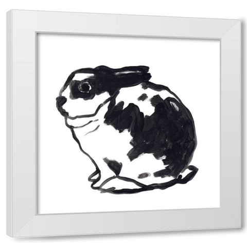 Winter Rabbit IV White Modern Wood Framed Art Print by Vess, June Erica