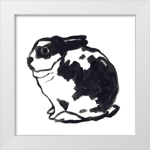 Winter Rabbit IV White Modern Wood Framed Art Print by Vess, June Erica