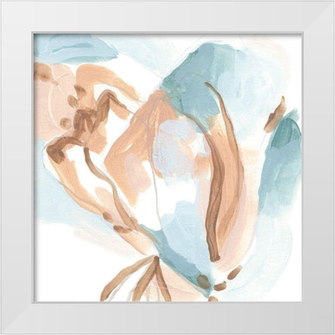 Abstracted Shells I White Modern Wood Framed Art Print by Vess, June Erica