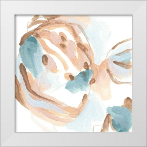 Abstracted Shells III White Modern Wood Framed Art Print by Vess, June Erica