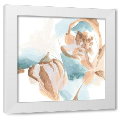 Abstracted Shells IV White Modern Wood Framed Art Print by Vess, June Erica