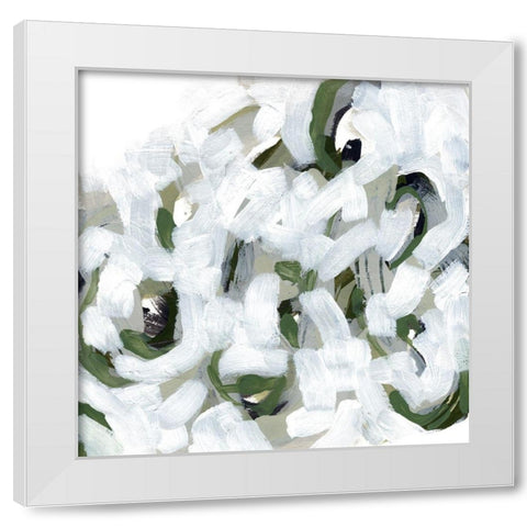 Snow Lichen I White Modern Wood Framed Art Print by Vess, June Erica