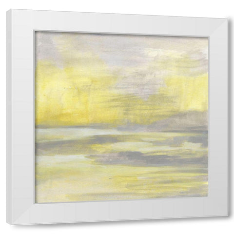 Citron Shore I White Modern Wood Framed Art Print by Vess, June Erica